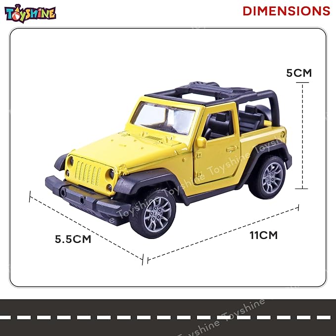 Toyshine 1:32 Scale Die Cast Thaar Model Vehicle Toy Car with Pull Back Function Along with Opening Door Feature for Kids Boy Girl 3+Years, Yellow