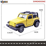 Toyshine 1:32 Scale Die Cast Thaar Model Vehicle Toy Car with Pull Back Function Along with Opening Door Feature for Kids Boy Girl 3+Years, Yellow