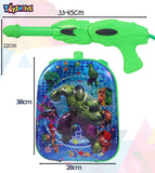 Toyshine Holi Water Toy Gun Big Size with Pressure Mechanism for Long Throw, Back Holding Tank, 5.0 L, Green Hulk