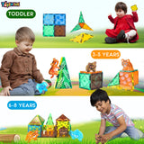 Toyshine 27 Pc Jungle Theme Magnetic Tiles Building Block Constructing & Creative Learning Educational Toy Stem Kit for 3+ yrs