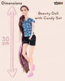 Toyshine Beauty Doll with Candy Set Delightful and Imaginative Pretend Play Role Toy for Girls Age 3+