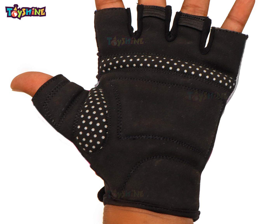 Toyshine Gym Gloves for Weight Lifting, Exercise and Crossfit for Fitness, Yoga Training, Powerlifting, Row, Cycling (Blue-RED) SSTP