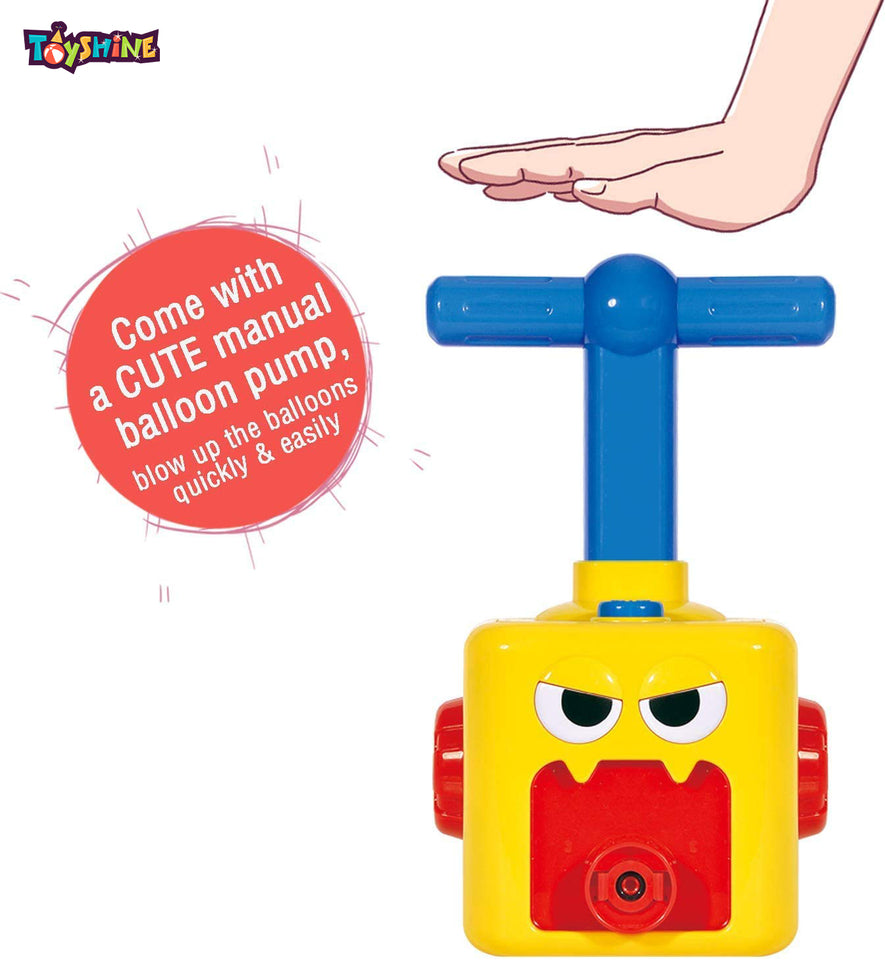 Toyshine Balloon Powered Cars Balloon Racers with Manual Balloon Pump for Kids Boys Girls 3+