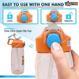 Toyshine Set of 2 Space Dino Hardtop Pencil Case with Tritan Grip Bottle - Kids Large Capacity School Supply Organizer Students Stationery - Boys Pen Pouch