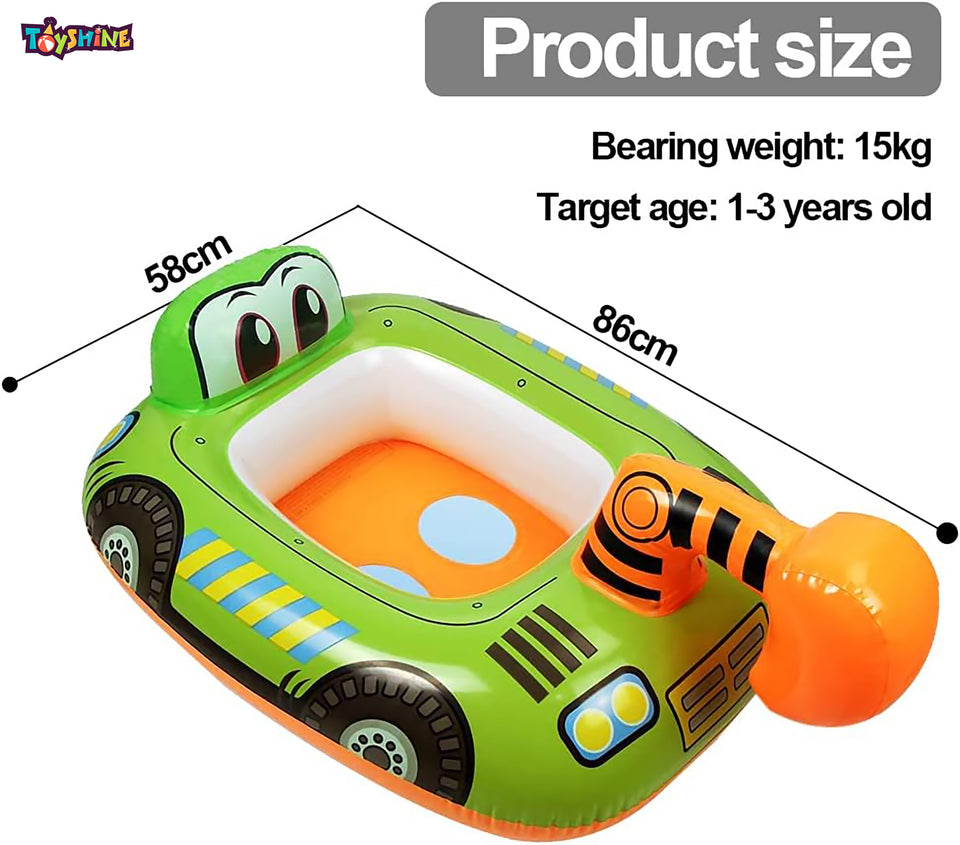 Toyshine Inflatable Excavator Theme Swimming Pool Tub Tube Water Play Centre Toy for Kids - 78 x 58 Cms