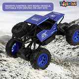 Toyshine 1:18 Scale 27mhz Remote Control Rechargeable High-Speed Rock Climbing Car Toy Mini Alloy Dirt Drift Monster Truck for Kids Boys and Girls 3+, Blue