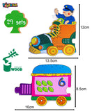 Toyshine Pack of 10 Number Train 123 Puzzle Toy, Educational and Learning Toy | Birthday Return Gift Party Favor for Kids Girls Boys