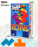 Toyshine Plastic Tetris Puzzle Brain Teaser Toy Colorful Tumbling Tower Stacking Game Montessori Intelligence Educational Gift for Kids Boys Girls