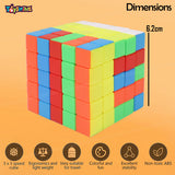 Toyshine Pack of 3 Speed Cube Set, 3x3x3 5x5x5 Magic Stickerless Speed Cube, Hard Movement High Stability Flat Pyramid Speed Cube- Gift Packing Games Toy