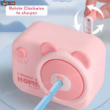 Toyshine Pack of 6 Camera Shape Manual Handheld Easy to Operate Pencil Sharpener inbuilt with Stronger Helical Blade for Kids and Artists - Pink