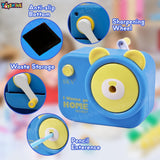 Toyshine Camera Shape Manual Handheld Easy to Operate Pencil Sharpener inbuilt with Stronger Helical Blade for Kids and Artists - Blue…