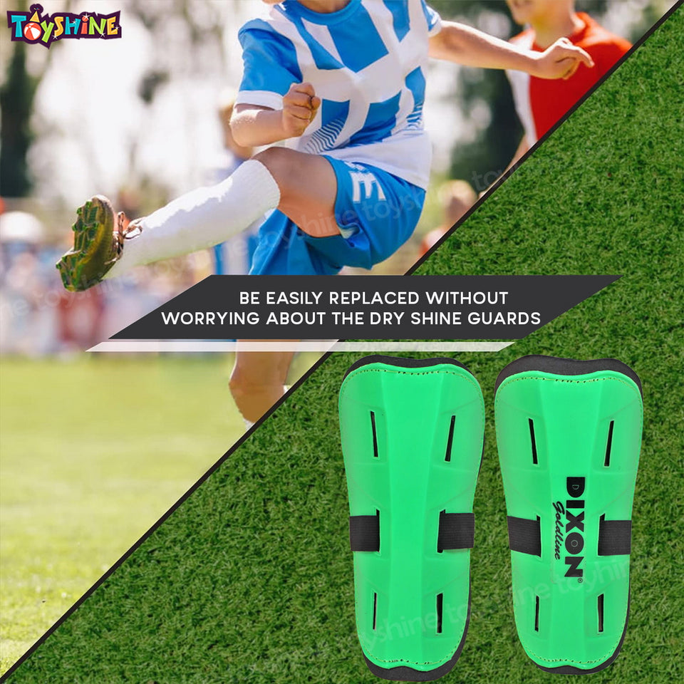 Toyshine Dixon 4 in 1 Football Combo Set Toy Gift for Kids | 1 Football, 1 Pair Shin Guard, 1 Pump| Birthday Gift for Boys Girls Toddler 4-10 Year Old - Green