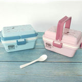 Spanker 1300ML BPAs Free Leak Proof Mom’s Choice Lunch Box with Fruit/Yogurt Pot Durable Perfect Size Kids Bento Box - Yellow