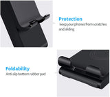 Spanker Mobile Cell Phone Stand Adjustable Foldable Portable Holder Cradle,Phone Dock for Desk Table,Compatible with Phone 11 Pro xs xr x se 8 All Android Smartphones- Black