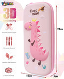 Toyshine Unicorn Long Neck Hardtop Pencil Case with Multiple Compartments - Kids School Supply Organizer Students Stationery Box - Girls Pen Pouch