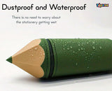 Toyshine Pencil Shaped Pencil Pouch Portable Pencil Bag with Zipper Cute Pen Pouch Bag for Kids Gift Stationery -Brown