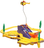 Toyshine Track Racer Racing Car Set with 4 Miniature Cars Rotating Helicopter Toy for 3-5 Year Boys Girls Kids Vehicle Toy Parking Set Game Ramp Toy