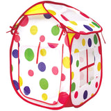 Toyshine Foldable Poka Dots Kids Children'S Ball Pit Indoor Outdoor Pop Up Play Tent House Toy, White Red (Size: 24X29 Inches) - B, Tent House Theme
