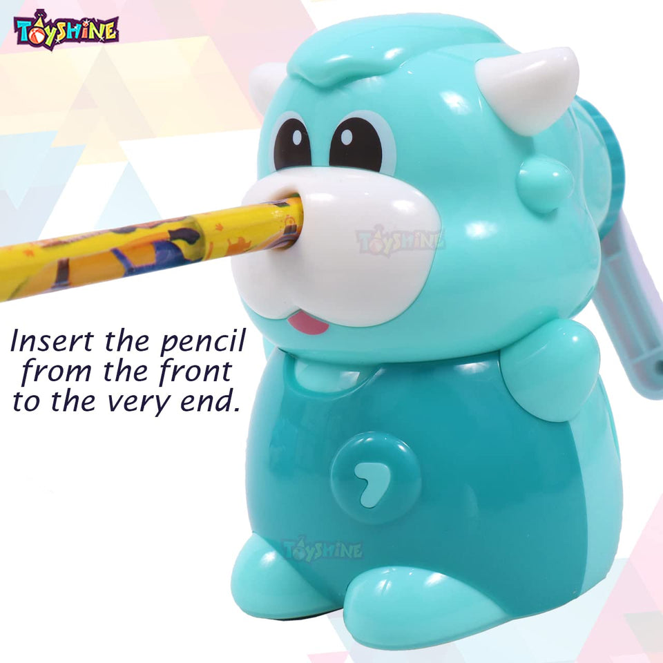 Toyshine Cute Pencil Sharpeners Manual for Kids and Artists, Handheld Manual Pencil Sharpener for Pencils - Sheep, Green