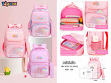 Toyshine Cloudy Unicorn High School College Backpacks for Teen Girls Boys Lightweight Bag with Pencil Pouch -Peach