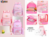 Toyshine Cloudy Unicorn High School College Backpacks for Teen Girls Boys Lightweight Bag with Pencil Pouch - Pink