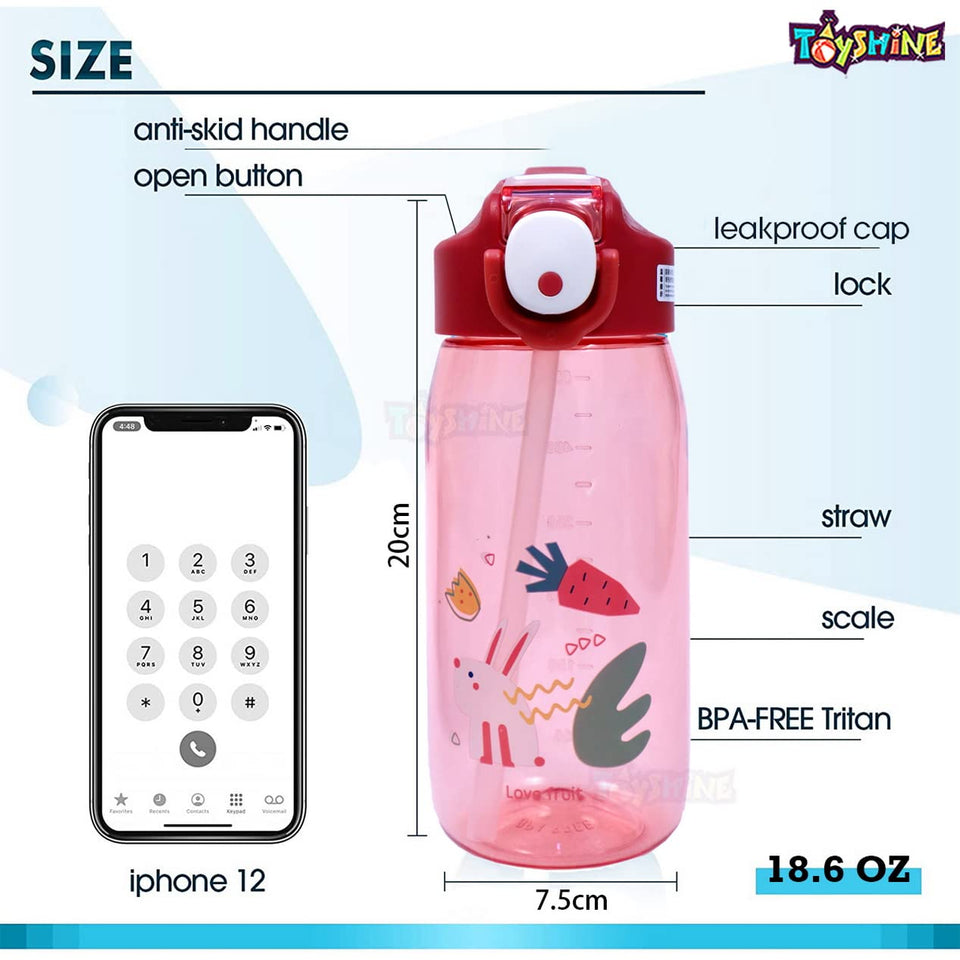 Toyshine Set of 2 Unicorn Hardtop Pencil Case with Tritan Grip Bottle - Kids Large Capacity School Supply Organizer Students Stationery - Girls Pen Pouch Pink Purple