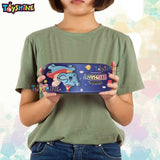 Toyshine 3 in 1 Stationery Combo-Hardtop Pencil Case with Colorful Erasers and 8 Pcs Water Erasable Markers for Kids