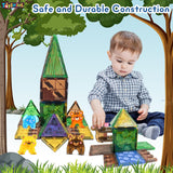 Toyshine 27 Pc Jungle Theme Magnetic Tiles Building Block Constructing & Creative Learning Educational Toy Stem Kit for 3+ yrs