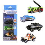 Toyshine1:64 Scale 4 Pc Free Wheel City Rescuer Diecast Kids Collectablet Vehicle Toy Set Educational Play Set Return Gift for Age 3+