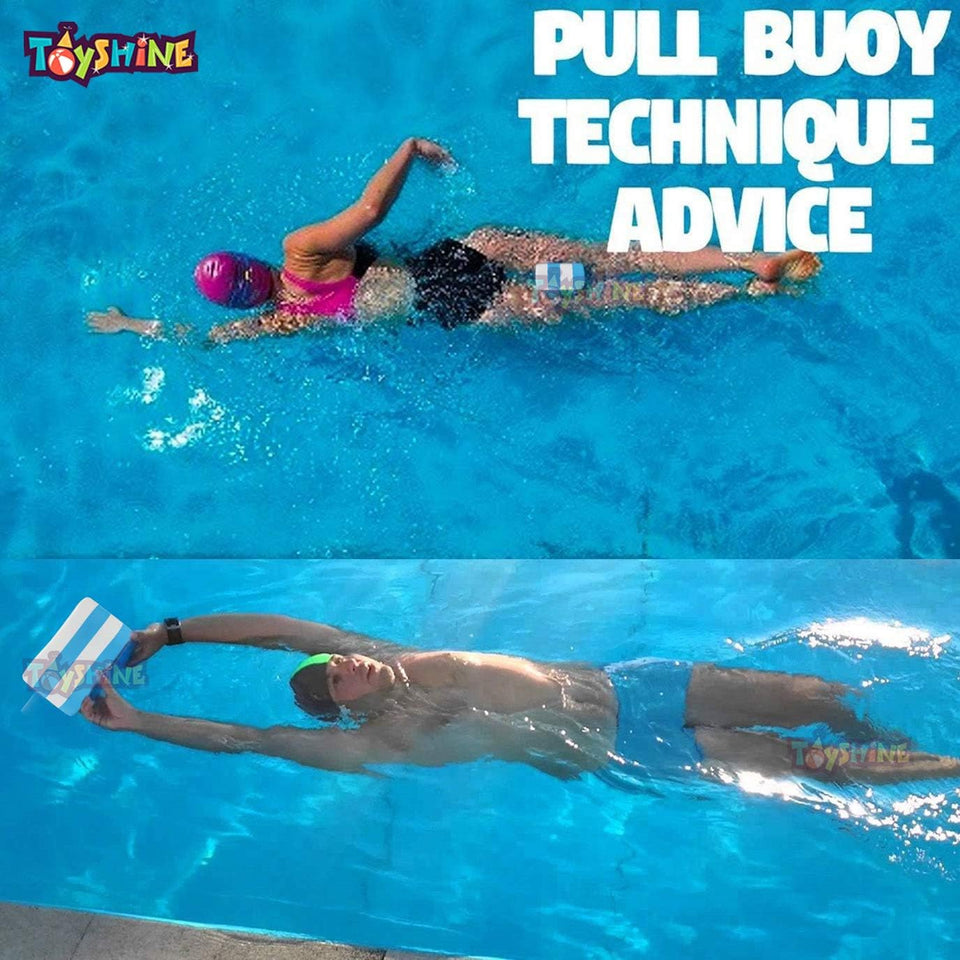 Toyshine EVA 3-Layer Pull Buoy Leg Float - Pool Training Aid, Legs and Hips Support for Adults, Kids, and Beginners, for Swimming Stroke,Multi