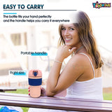 Toyshine Basic Handy Bottle Hot Cold Stainless Steel 304 Water Bottle for Kids, Adults Double Walled Flask Metal Thermos, Spill Proof Closure, BPA Free for School Home, Drinkware, 480 ML, Blue