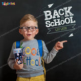 Toyshine Multi Compartment Button Operated Space Pencil Box, With Pen Stand In-Built, Push Button Enabled Storages And Sharpener For Kids - Blue - Plastic