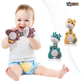 Toyshine Giraffe Shape Musical Handy Drum Educational & Sensory Toy for Kids Boys and Girls 3+ Birthday Gifts - Yellow