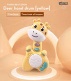 Toyshine Giraffe Shape Musical Handy Drum Educational & Sensory Toy for Kids Boys and Girls 3+ Birthday Gifts - Yellow