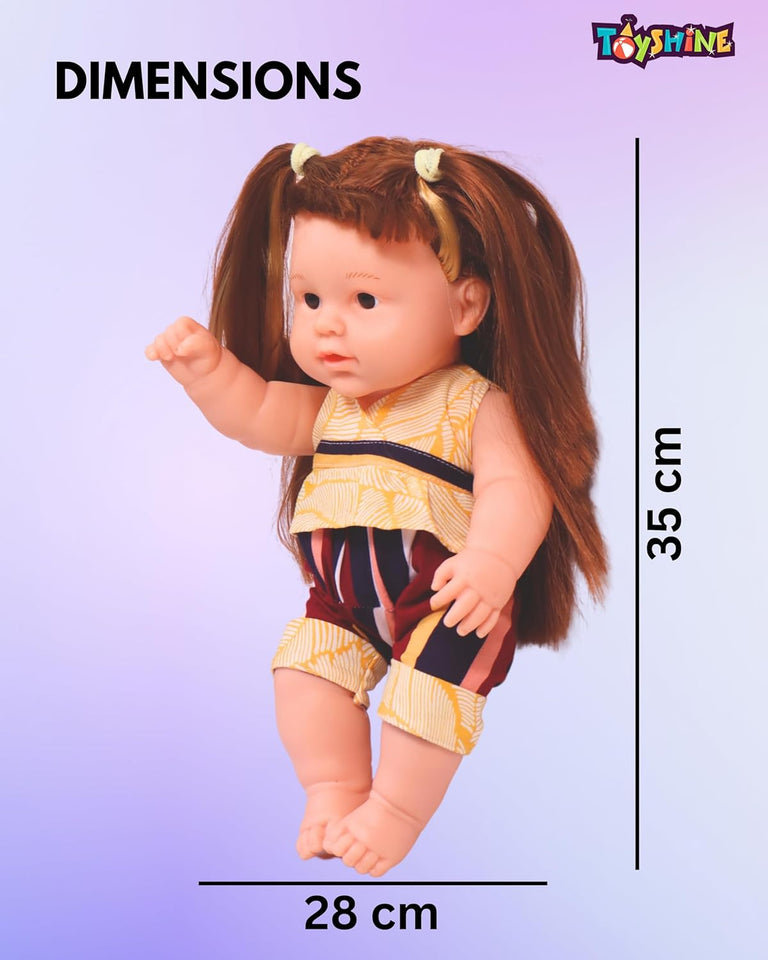 Toyshine 14 Inches Realistic Look Button Press Talking Toy Baby Doll for Kids Adorable Toy for Ages 1 2 3