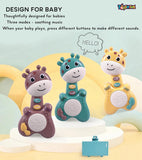 Toyshine Giraffe Shape Musical Handy Drum Educational & Sensory Toy for Kids Boys and Girls 3+ Birthday Gifts - Yellow