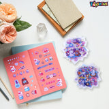 Toyshine 2000 Pcs Waterproof Vinyl Transparent Stickers, Washi Kawaii Fun Stickers for Water Bottle Laptop Scrapbook Journaling, 200 Sheets Stickers Boxed Gift Gifts for Kids Teens Girls Boys - C