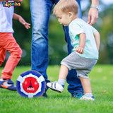 Toyshine Speed-Up Paris Football Soccer with Bag and Pump,Size 5, 4-12 Year -Multicolor