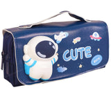Toyshine Cute Large Capacity Pencil Case Pencil Pouch Handheld Pen Bag Soft Pencil Pouch for School Students Girls Boys- Blue