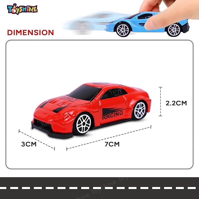 Toyshine Pack of 3 Free Wheel Speed Racing 1:64 Scale Die cast Kids Collectable Vehicle Toy Set Educational Play Set Return Gift for Age 3+