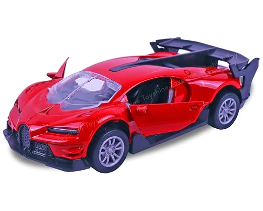 Toyshine 1:32 Scale Die Cast Racing Model Vehicle Toy Car with Pull Back Function Along with Opening Door Feature for Kids Boy Girl 3+, Red