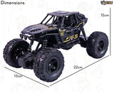 Toyshine 1:16 Scale 27Mhz Smoke Rock Crawler Monster RC Truck with Booster Spray Function All Terrain Stunt Racing Car Rechargeable Indoor Outdoor Toy Car - Black