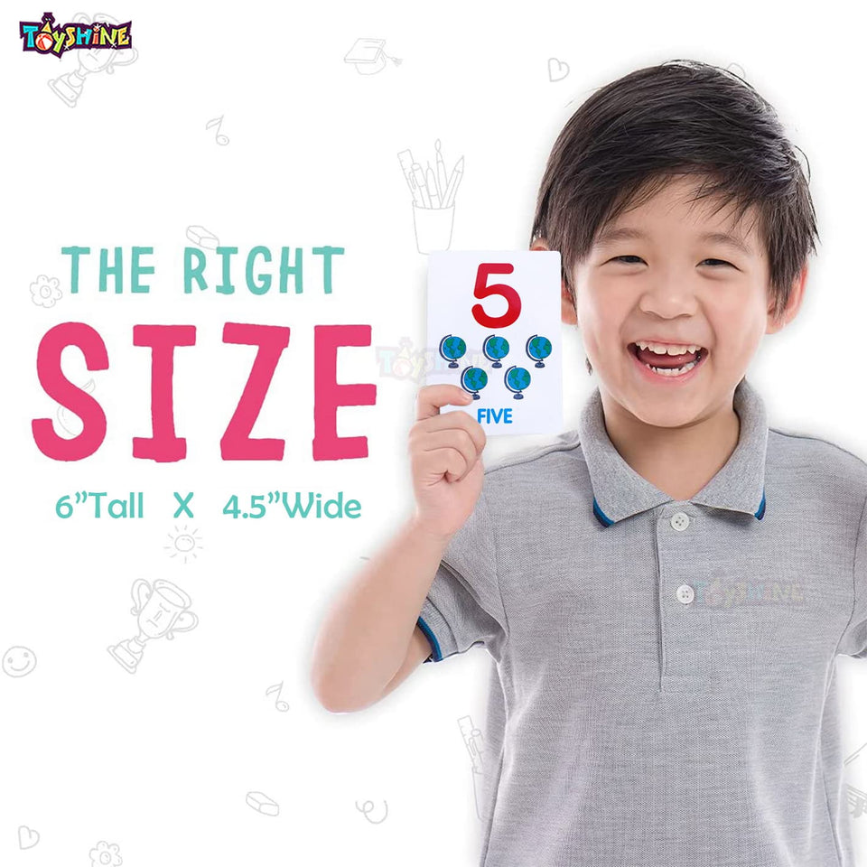 Toyshine Wipe and Clean Educational Flash Cards for Kids - Numbers Learning Game for Boys Girls 2 3 4 5 Year Old