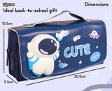 Toyshine Cute Large Capacity Pencil Case Pencil Pouch Handheld Pen Bag Soft Pencil Pouch for School Students Girls Boys- Blue