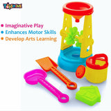 Toyshine 6 Pc Beach Toys Set Sand Water Wheel with Beach Toys kit, Sandbox Toys for Toddlers