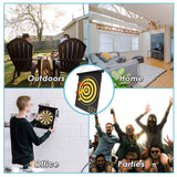 Toyshine Two Sided Magnetic Bullseye Dartboard Board Game Set, 17-Inch Dart Board, 6 Darts (SSTP)