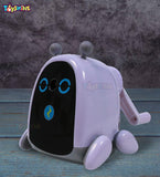 Toyshine Cute Pencil Sharpeners Manual for Kids and Artists, Handheld Manual Pencil Sharpener for Pencils - Ruby Robot, White