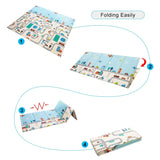 Toyshine Baby Play mat, 79x71x0.5 Inch playmat, Folding Extra Large Thick Foam Crawling playmats Reversible Waterproof Portable playmat for Babies- M1 Multicolor