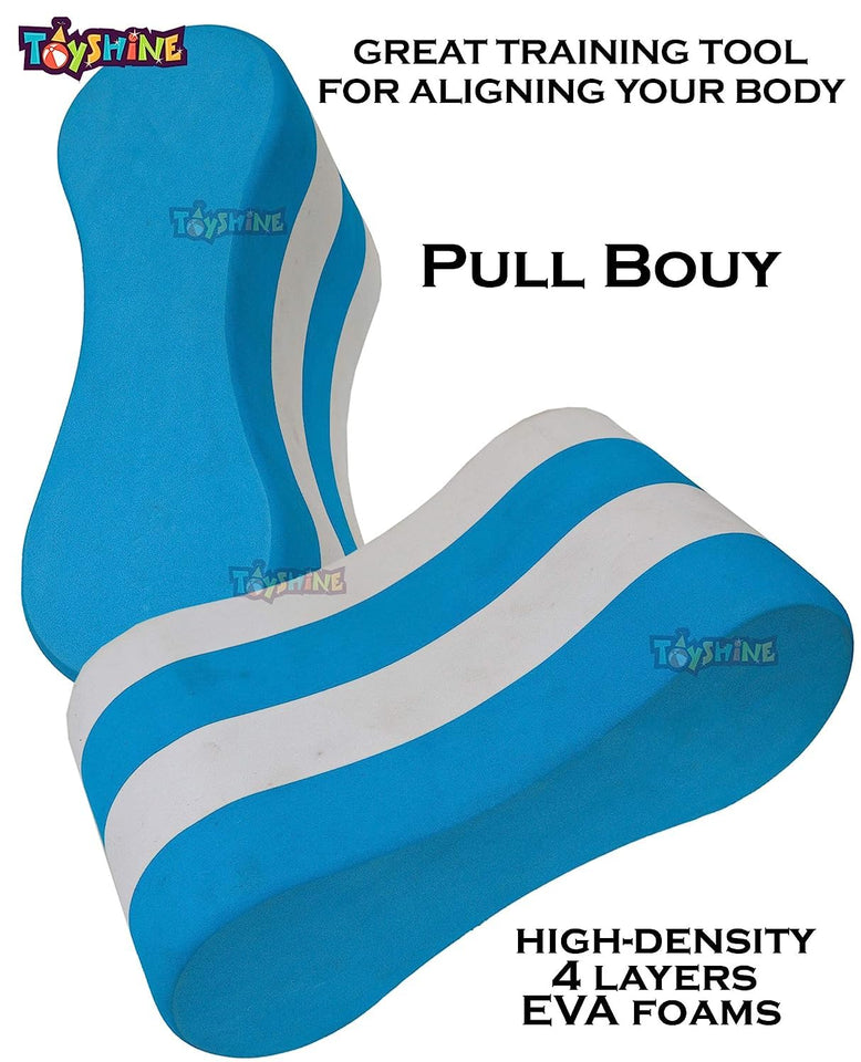 Toyshine EVA 3-Layer Pull Buoy Leg Float - Pool Training Aid, Legs and Hips Support for Adults, Kids, and Beginners, for Swimming Stroke,Multi