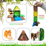 Toyshine 27 Pc Jungle Theme Magnetic Tiles Building Block Constructing & Creative Learning Educational Toy Stem Kit for 3+ yrs
